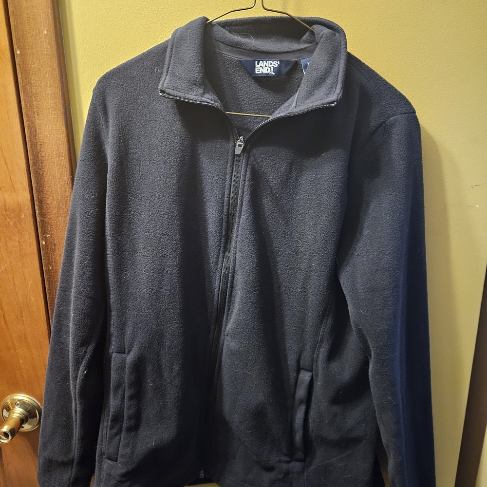 Lands' End Women's Dark Gray Bomber Jacket